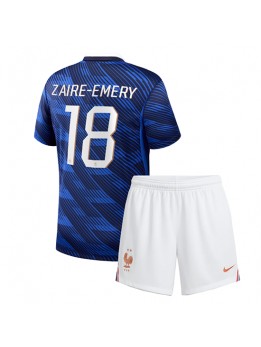 Frankrike Warren Zaire-Emery #18 Replika Hemmakläder Barn VM 2026 Kortärmad (+ byxor)